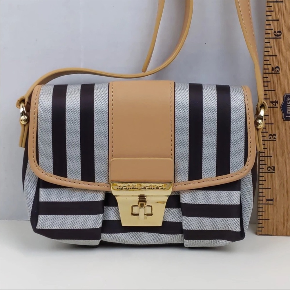 Henri Bendel Striped Mini Crossbody with Turn Lock